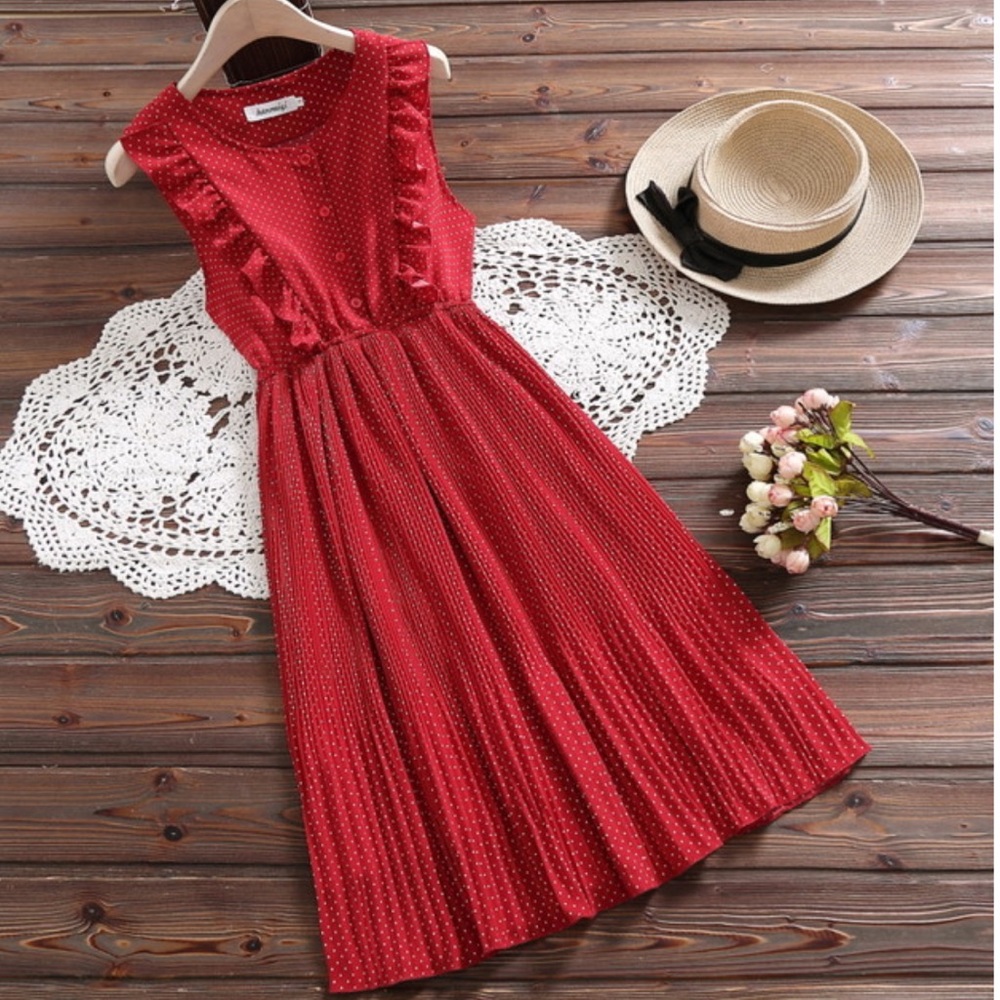 Red Midi Summer Dress